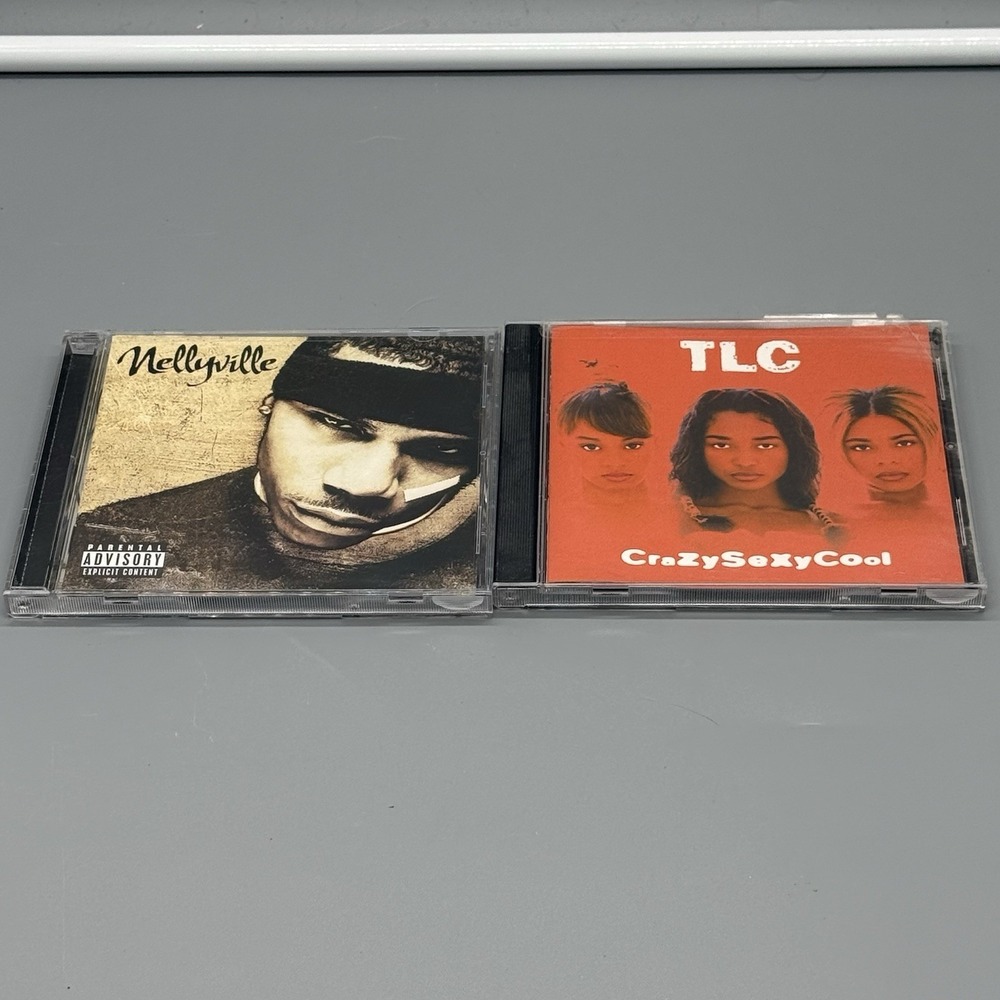 2 CD Lot Nelly Nellyville CD + TLC CrazySexyCool Hip Hop R&B 90s Y2K Hits Tested